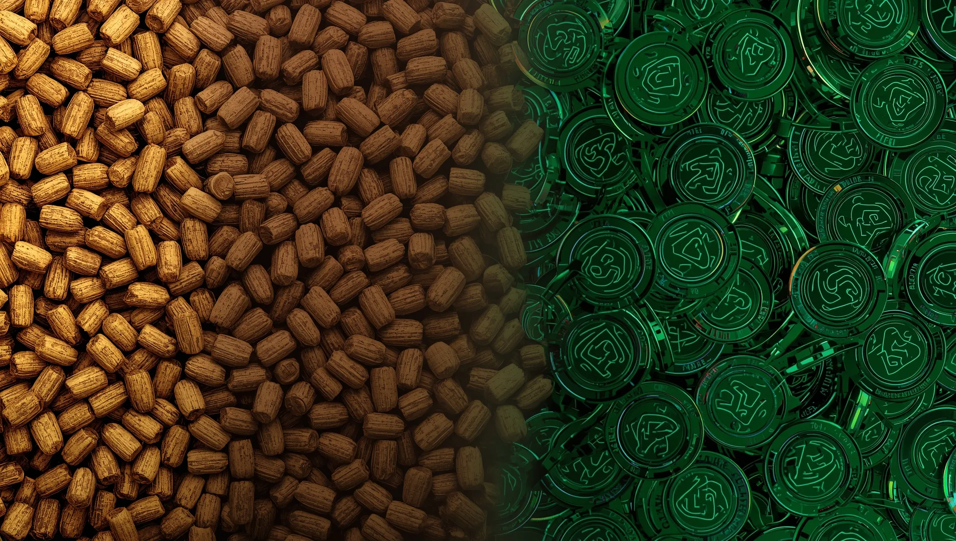 Tokenized pellets ready for the green asset marketplace
